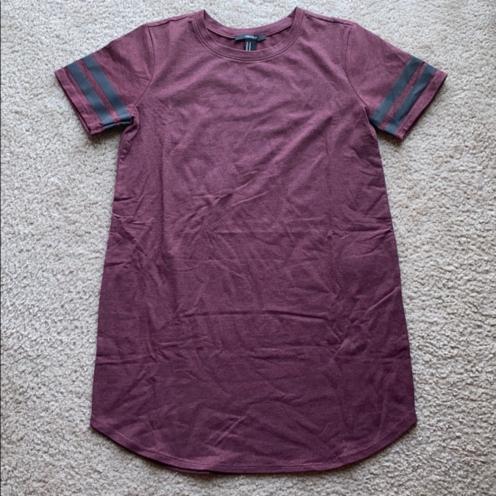 Maroon Forever 21 T-Shirt Dress